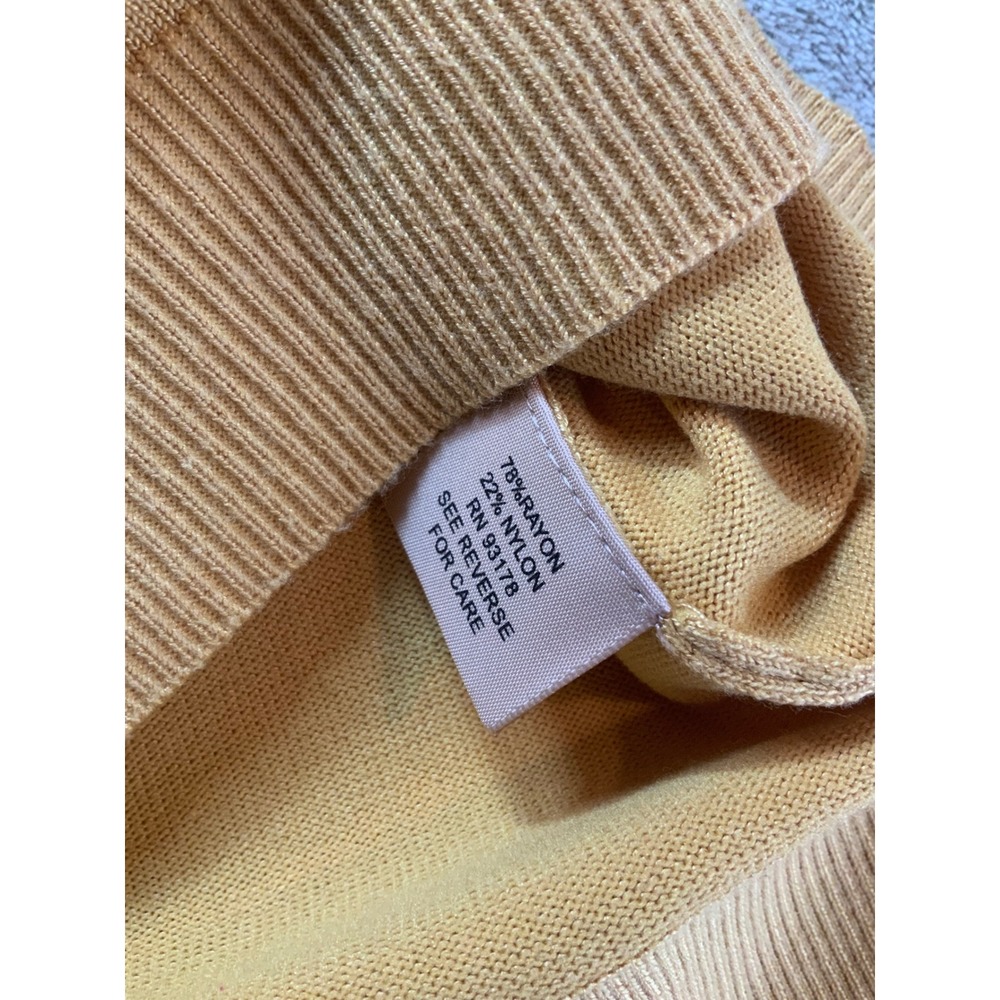 Philosophy Republic Clothing Mustard Yellow Gold Button Cuff Sweater Women Small - Picture 3 of 7